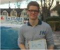  William with Driving test pass certificate